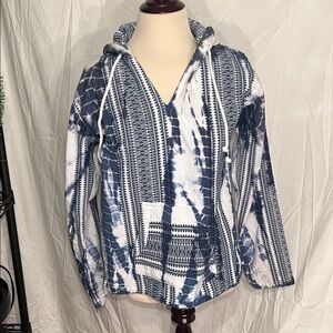 Beach By Exist Navy and White 100% Cotton  Hoodie